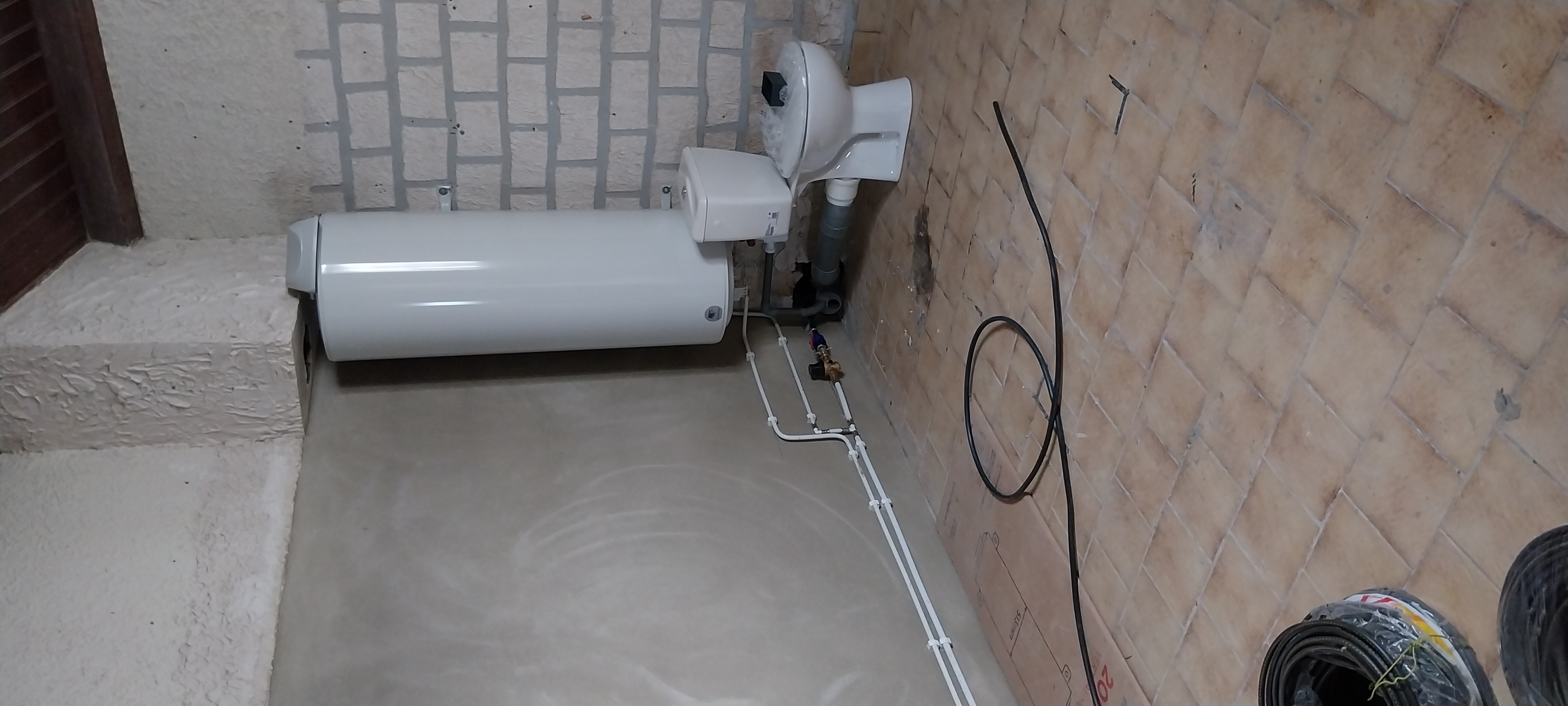 Installation des WC etc
